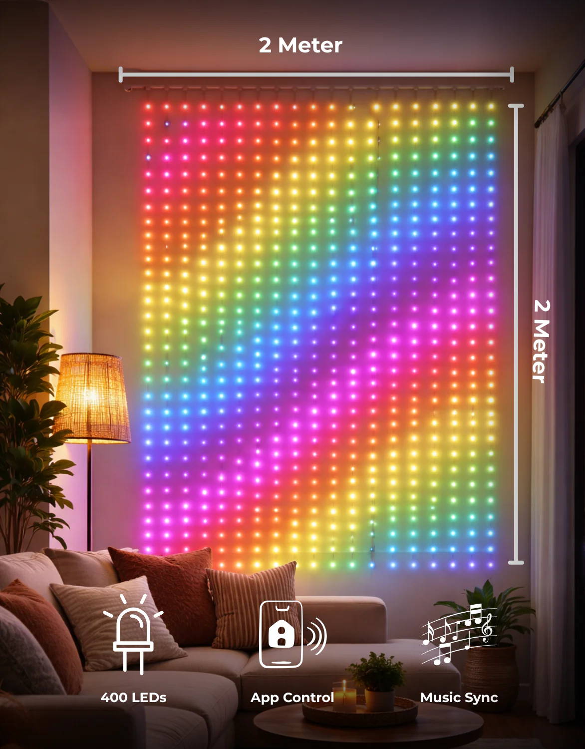Apex Curtain Light (2*2 M)(400 LEDs) - Image 6