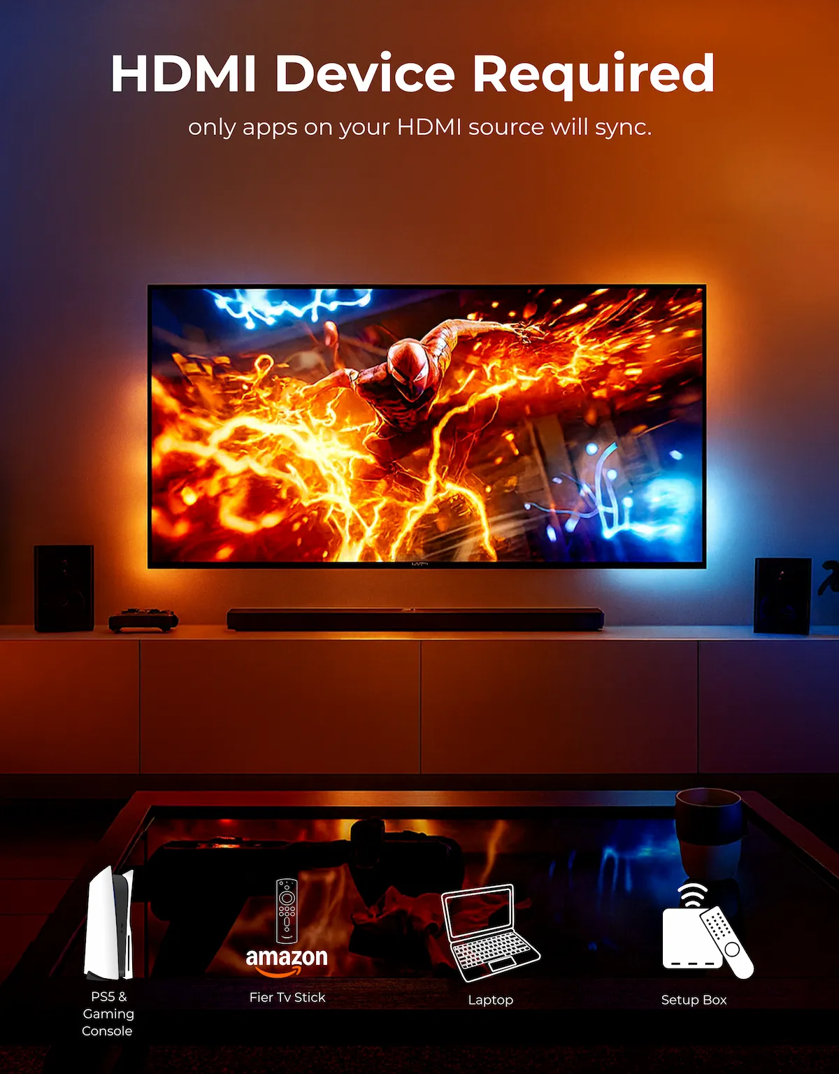 Apex HDMI 2.1 Version TV Backlight (32-90 Inch TV size) - Image 5