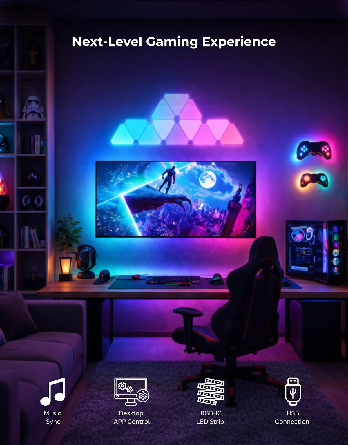 Apex Monitor sync Triangle Light (6 Pcs) - Image 3