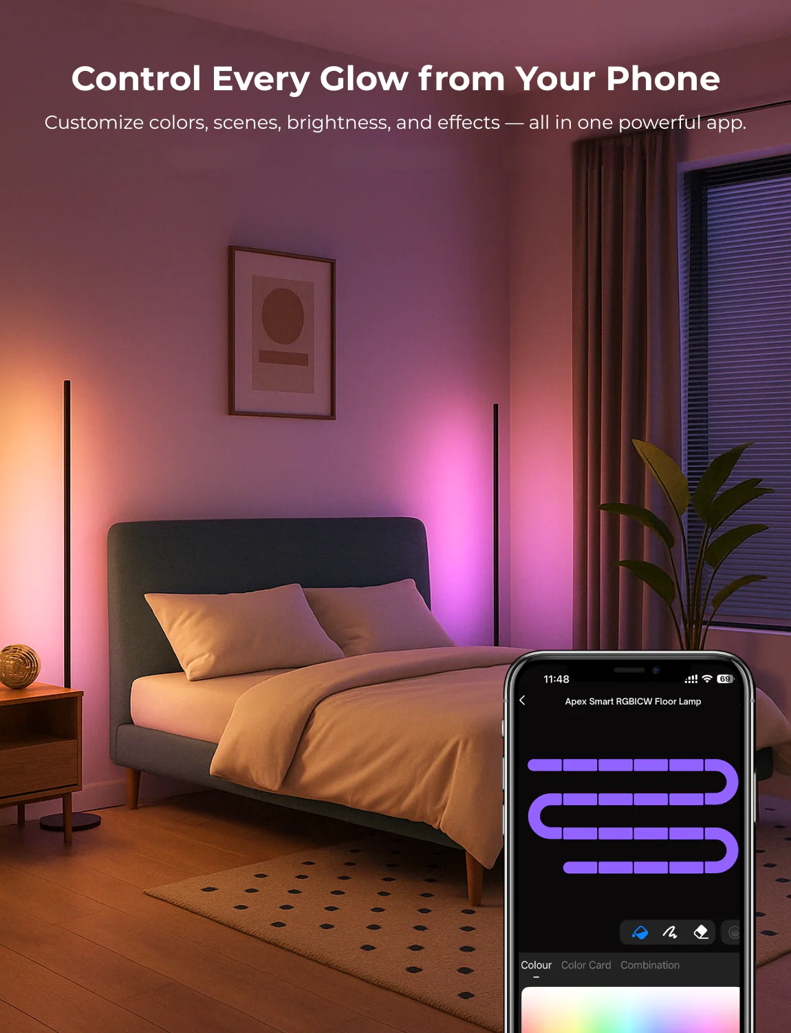 Apex RGBICW Floor Lamp - Image 4