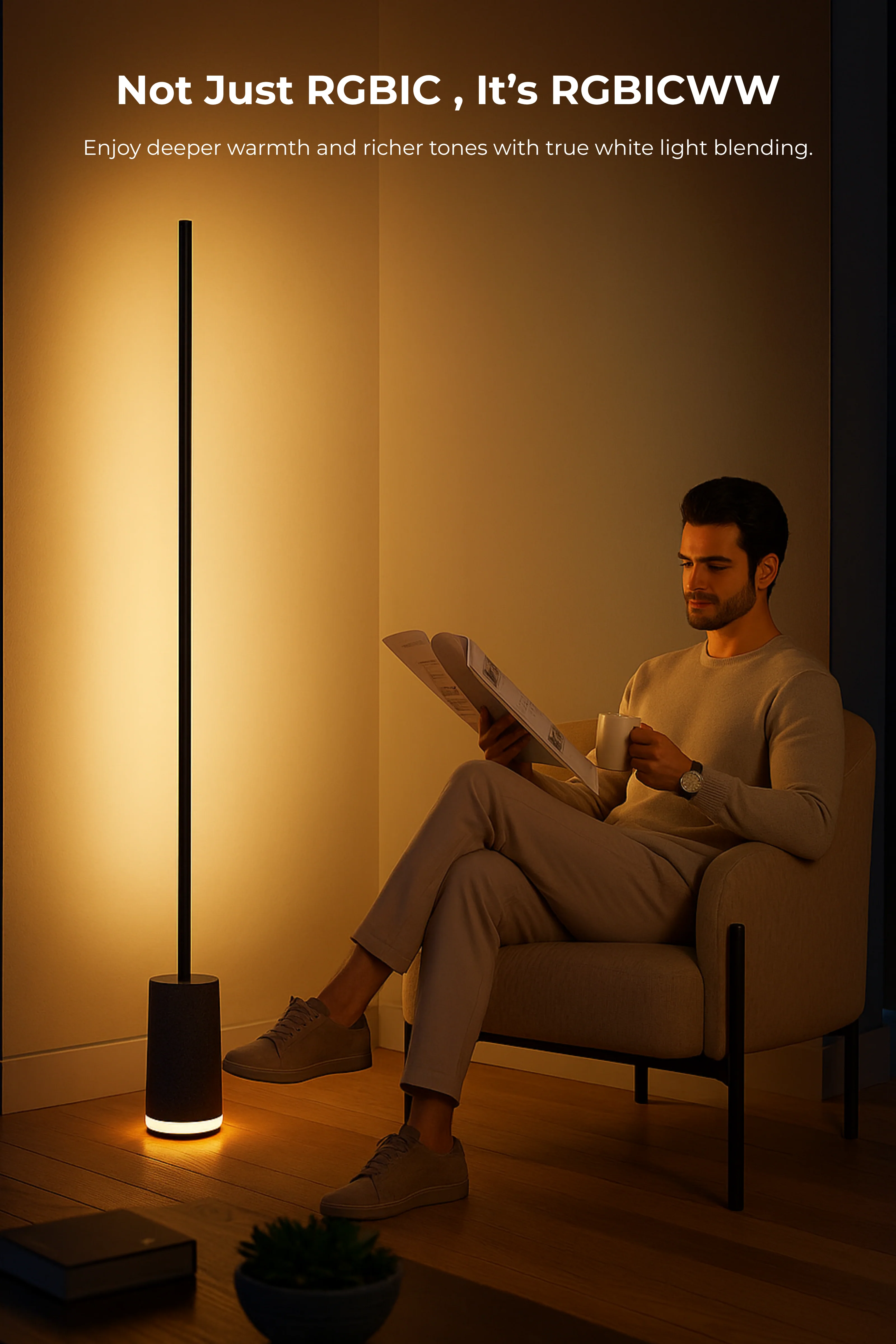 Apex RGBICW Floor Lamp with Speaker - Image 7
