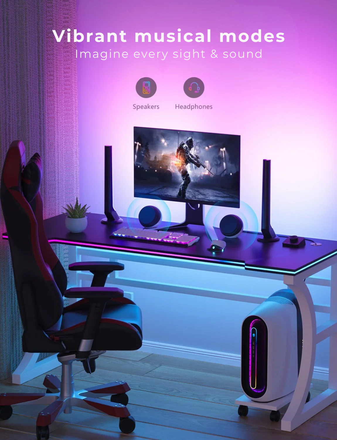 Apex Smart RGBIC Gaming Light Bars - Image 5